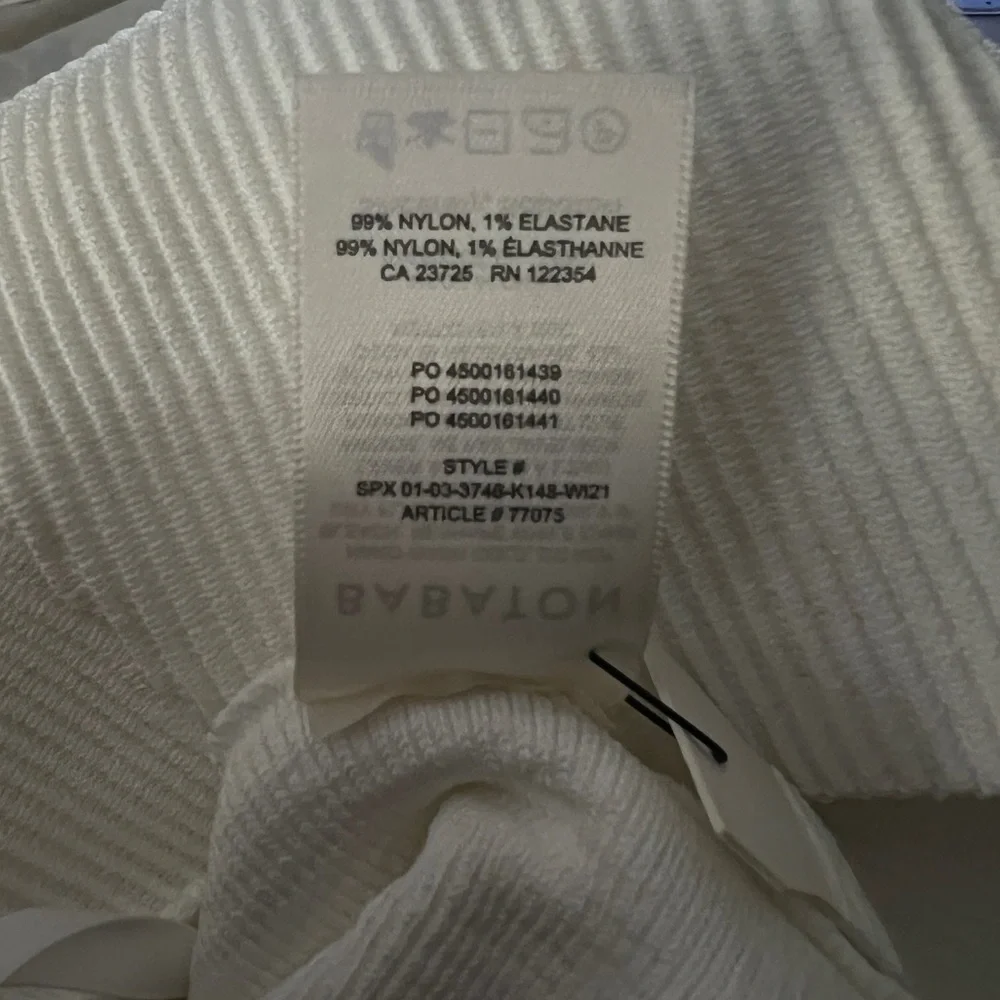 Babaton White Sculpt Knit Criss Cross Cropped Tank (Rib-knit Cross-Front Halter) - Picture 9 of 9